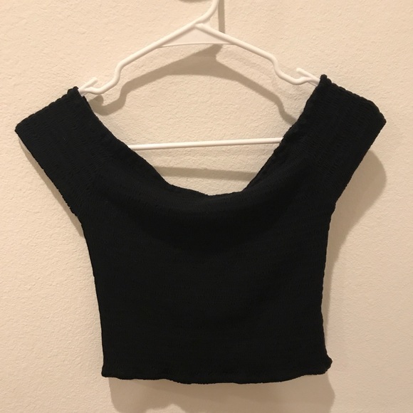 Brandy Melville Black Off the Shoulder Top - Picture 2 of 3
